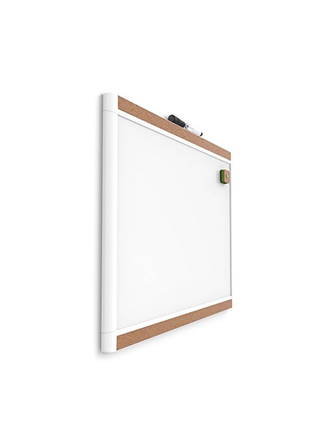 U Brands - Magnetic Dry Erase Board White/Brown - Image 1
