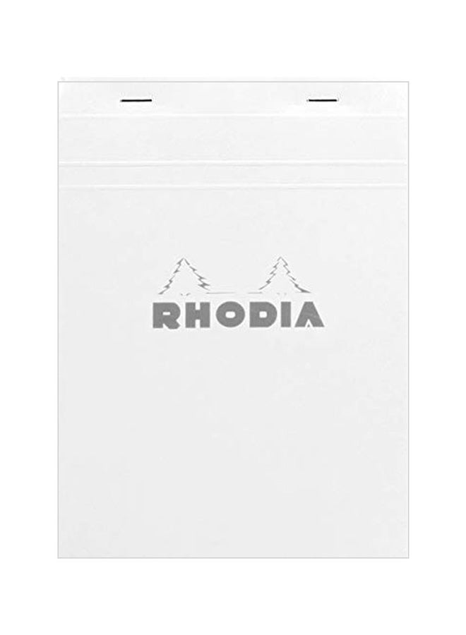 Rhodia - Rhodia Basics White Head Stapled Pads 14.8Cm*21Cm 80G 80Sheet N16 No.16601C White - Image 1