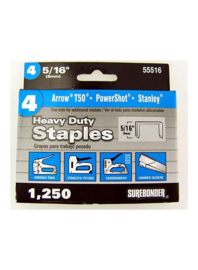 Surebonder - 1250-Piece Heavy Duty Staples Silver - Image 1