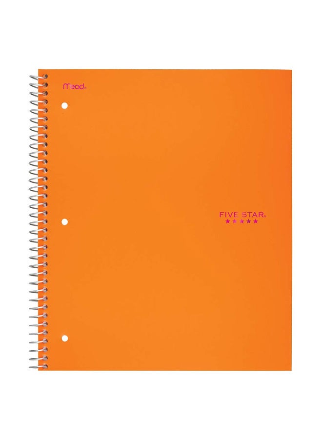 Five Star 100-Sheet Spiral Notebook Orange - Image 1