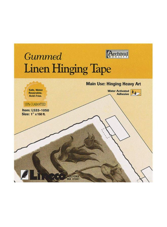 Lineco Gummed Linen Hinging Tape White 