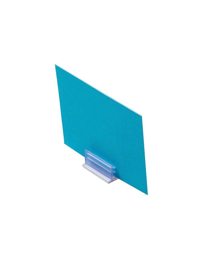 Deflecto - 50-Piece Sign Holder with Adhesive Clear - Image 1
