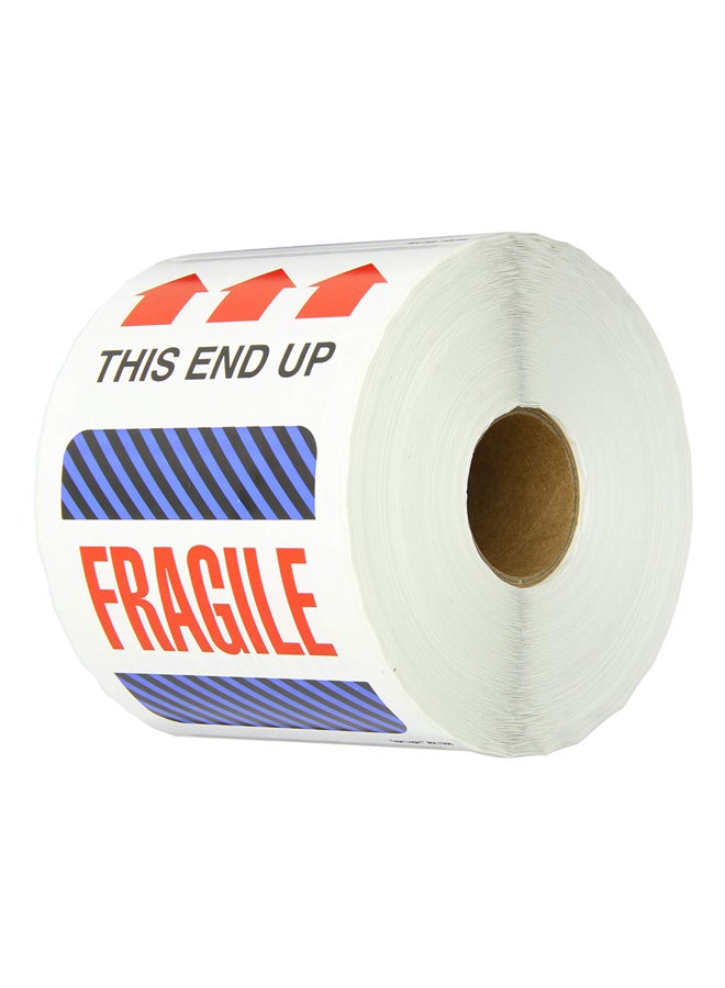 500-Piece Shipping And Handling Label Roll Blue/Red/Black