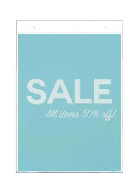 Wall Mount Sign Holder Clear