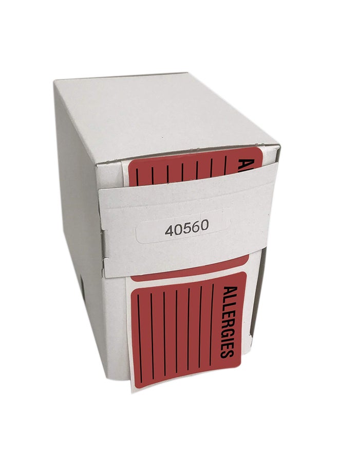 tabbies - 500-Piece Allergies Labels Red - Image 1