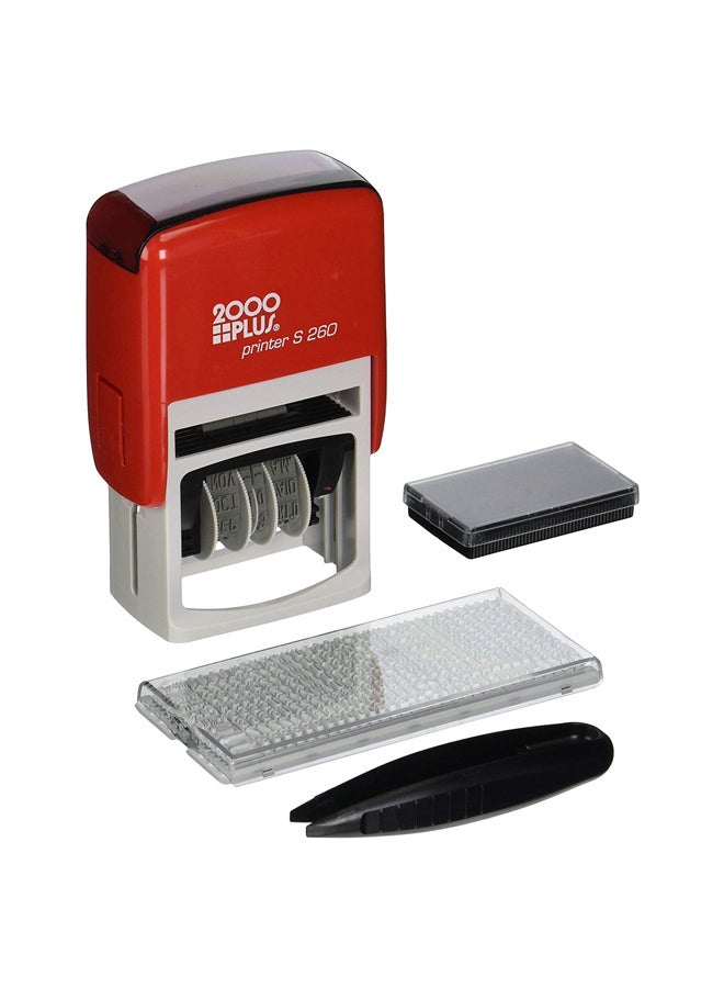 2000 Plus Self-Inking Custom Stamp Kit Black/Grey/Red - Image 1