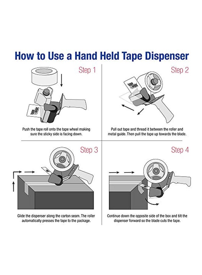 Aviditi Carton Sealing Tape Dispenser White/Blue - Image 2