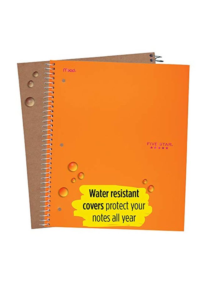 Five Star 100-Sheet Spiral Notebook Orange - Image 2