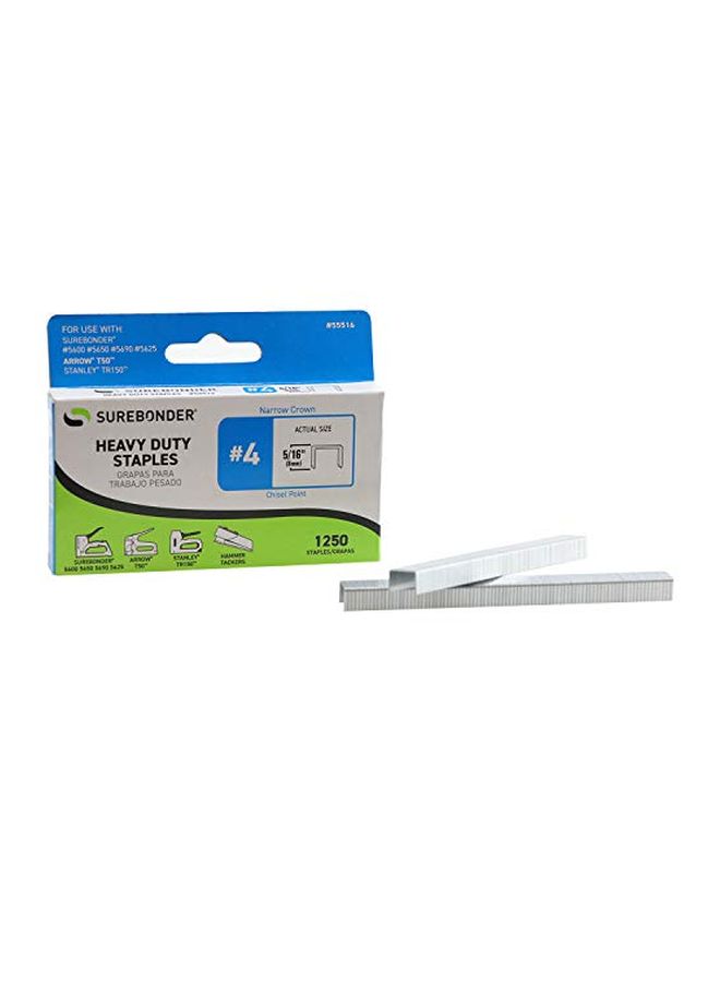 Surebonder - 1250-Piece Heavy Duty Staples Silver - Image 1
