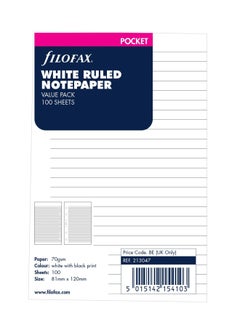 FILOFAX 100-Piece Pocket Ruled Notepaper Set  - Image 1