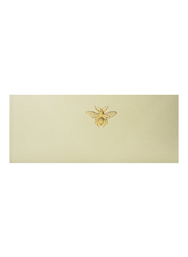Crane & Co. Hand Engraved Bee Half Sheet Ecru White  - Image 2