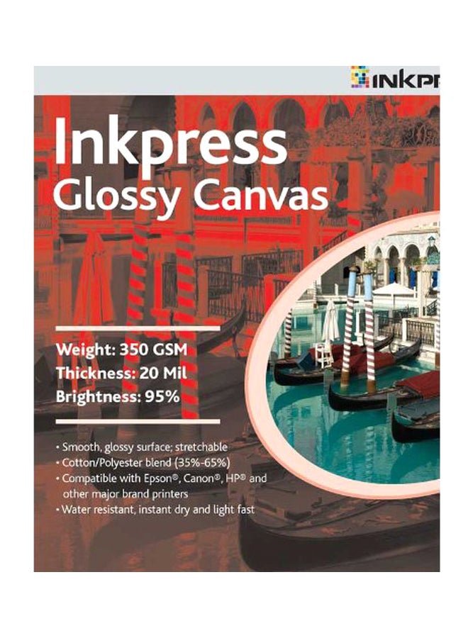 10-Sheet Fine Art Glossy Canvas