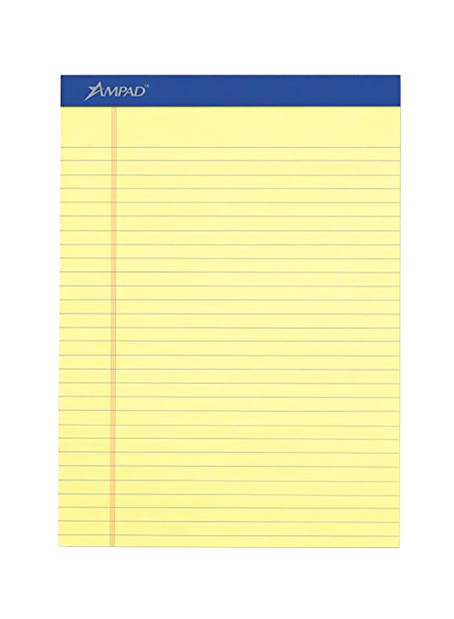 Ampad 12-Piece Perforated Writing Pad Yellow - Image 1