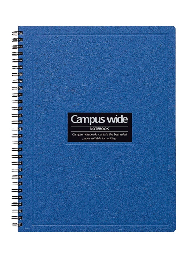 Kokuyo Co., Ltd. B5 Campus Wide Twin Ring Notebook Blue/Black - Image 1
