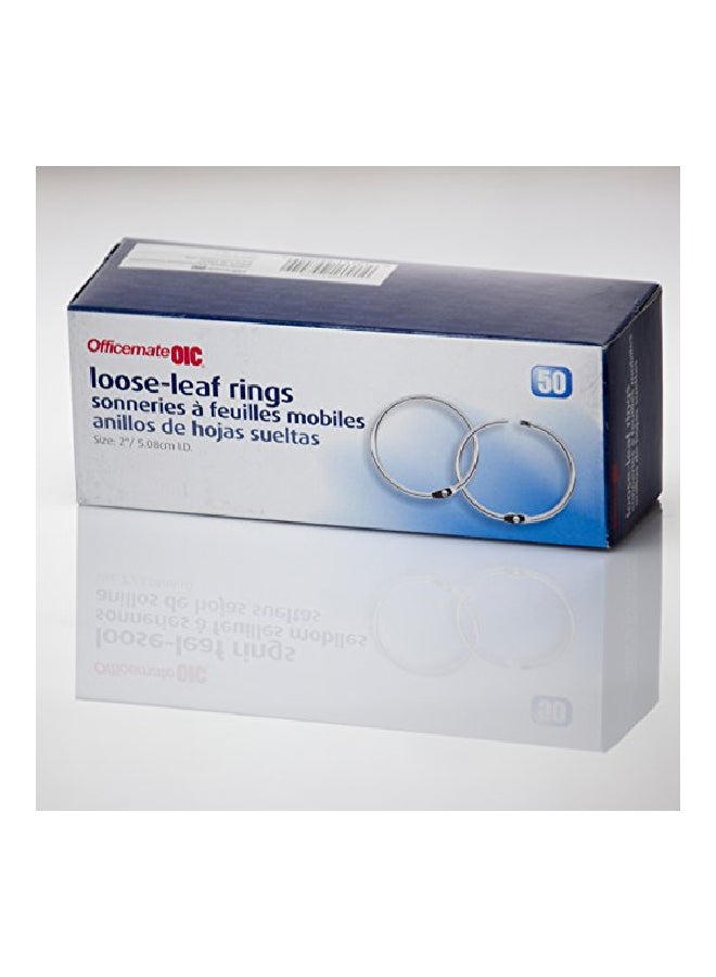 أوفيس ميت حلقات 50 قطعة فضي - Image 2