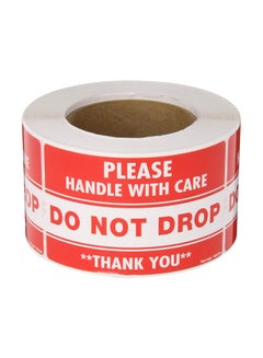 Tape Logic 500-Piece Do Not Drop Printed Handling Label Roll Red 