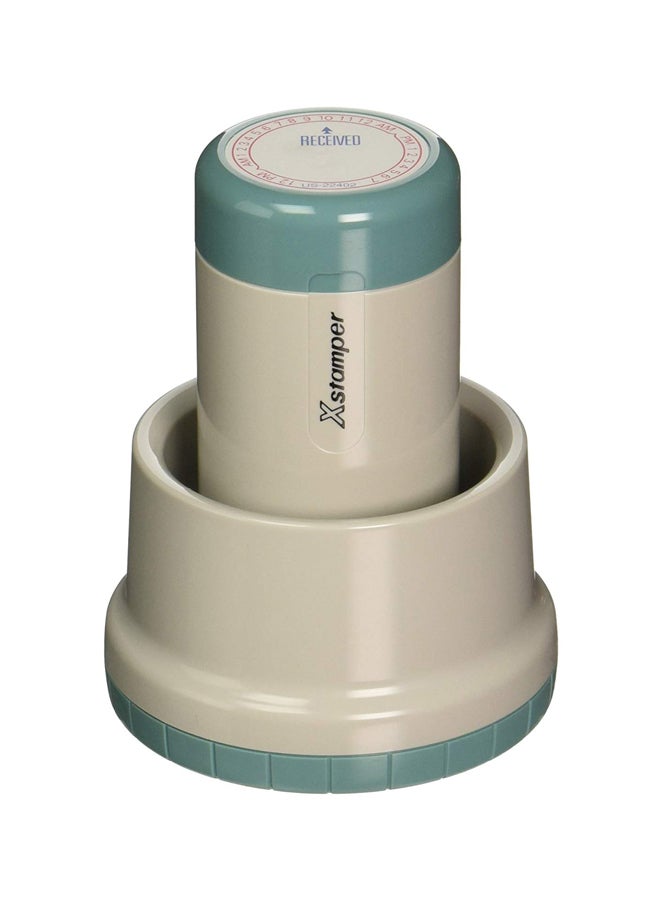 Xstamper Pre-Inked Received Stamp Green/Grey - Image 1