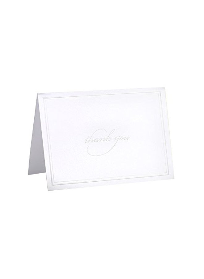Gartner Studios 50-Piece Pearl Border Thank You Card Set - Image 1