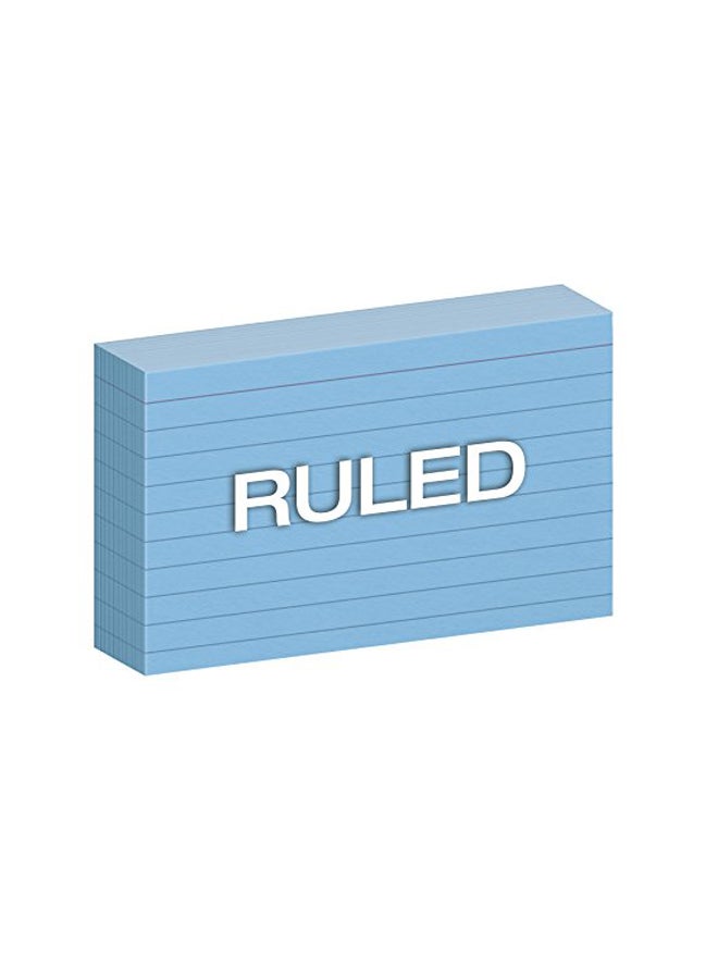 Oxford 100-Piece Colored Index Card Set Blue  - Image 1