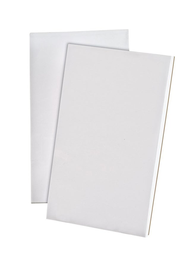 أمباد طقم دفتر ملاحظات غير مسطر من 12 قطعة أبيض