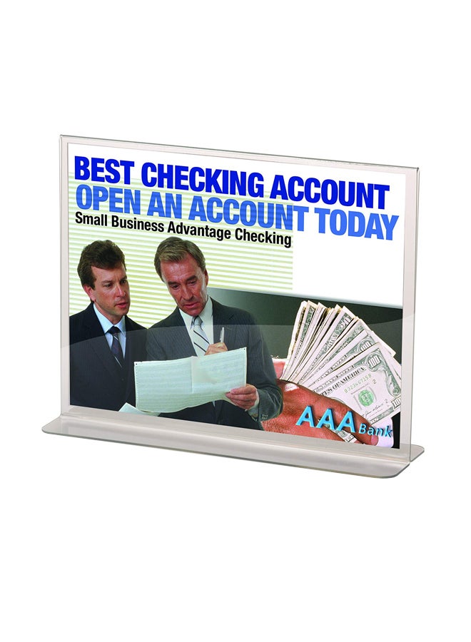 أوفيس ميت حامل لافتة أفقي عمودي شفاف - Image 1