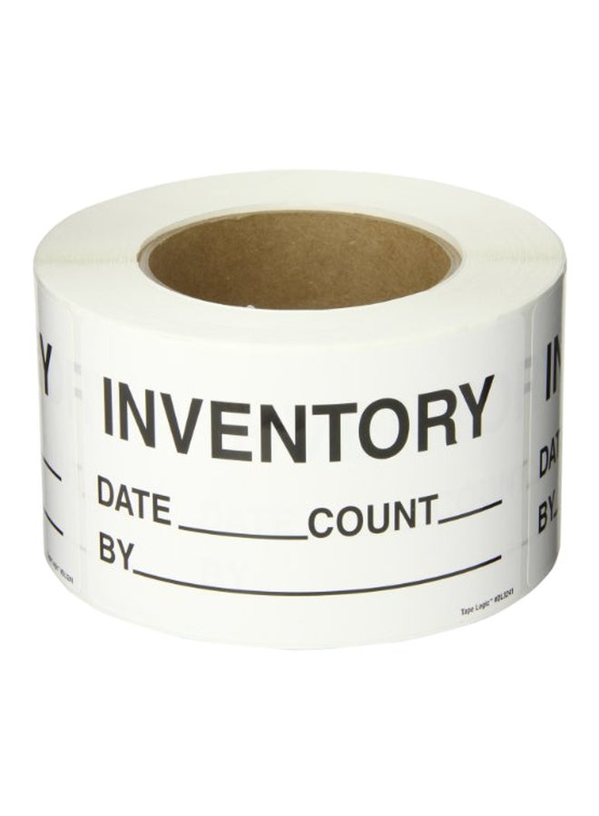 500-Piece Instruction Label Roll White/Black