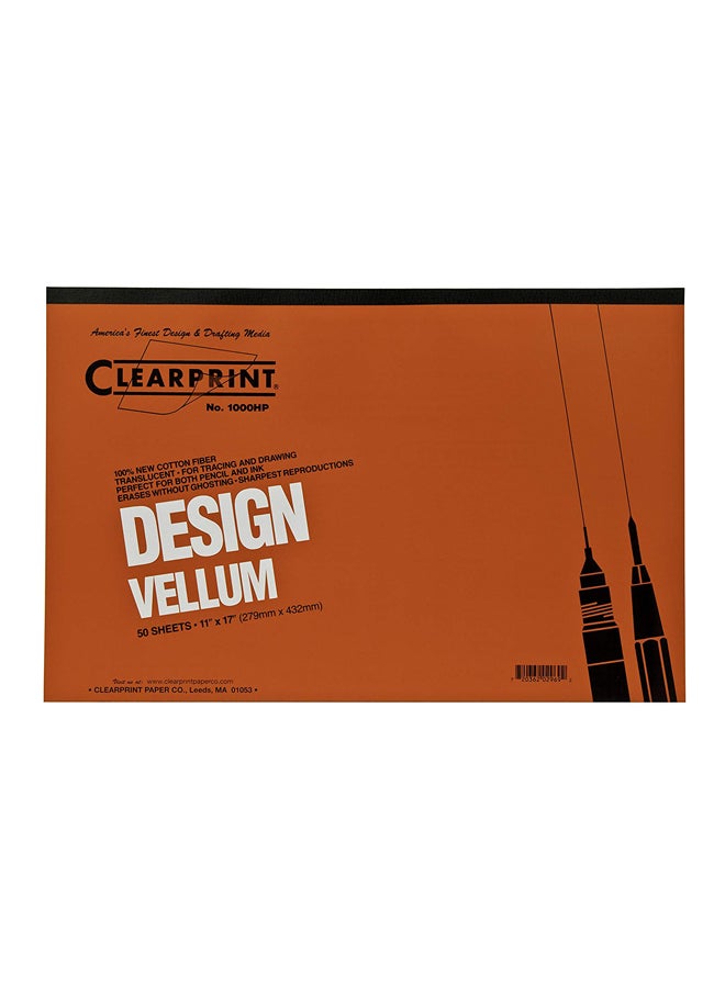 Clearprint - 50-Piece Design Vellum Pad Brown - Image 1