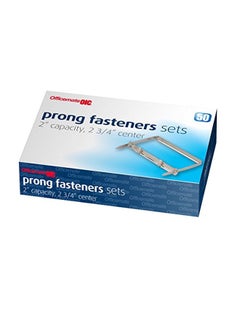 Officemate 50-Piece Prong Paper Fasteners Silver  - Image 2