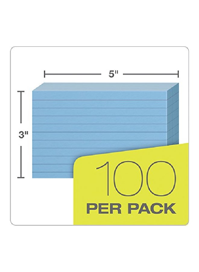 Oxford 100-Piece Colored Index Card Set Blue  - Image 2