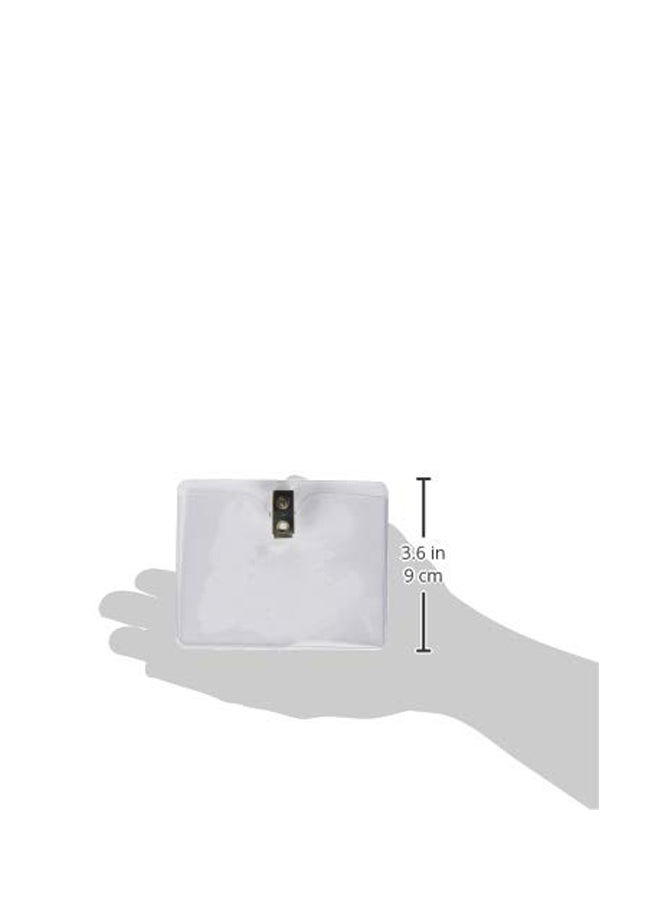 أدفانتوس 50 قطعة من حاملات البطاقة التعريفية مع مشبك شفاف/فضي - Image 3