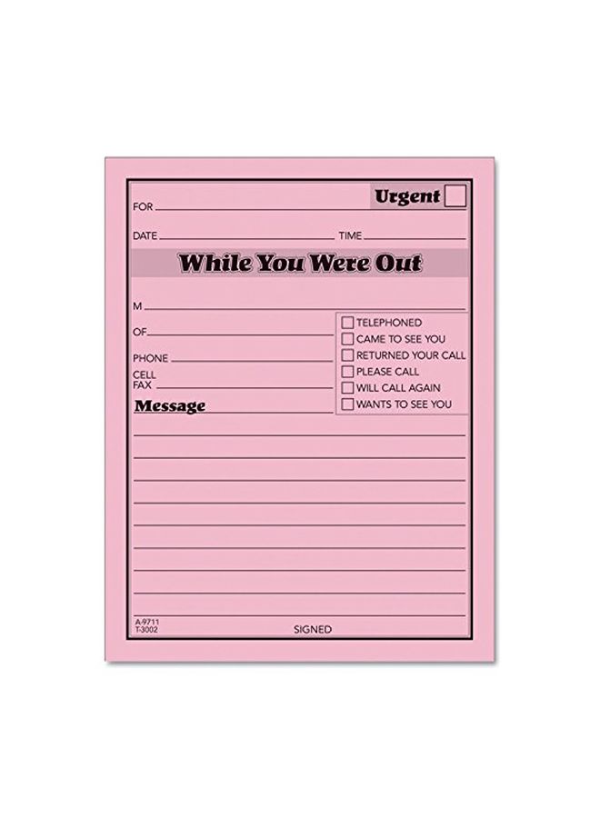 TOPS 12-Piece While You Were Out Message Pads Pink/Black  - Image 2