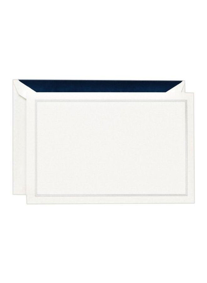 Crane & Co. 10-Piece Correspondence Card And Envelop Sets White/Blue 