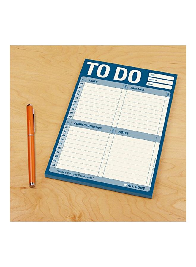 Knock Knock To Do Planning Pad White/Blue - Image 2