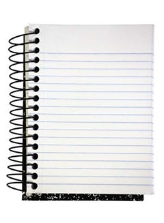 School Smart Ruled Spiral Notebook Black/White/Blue  - Image 2