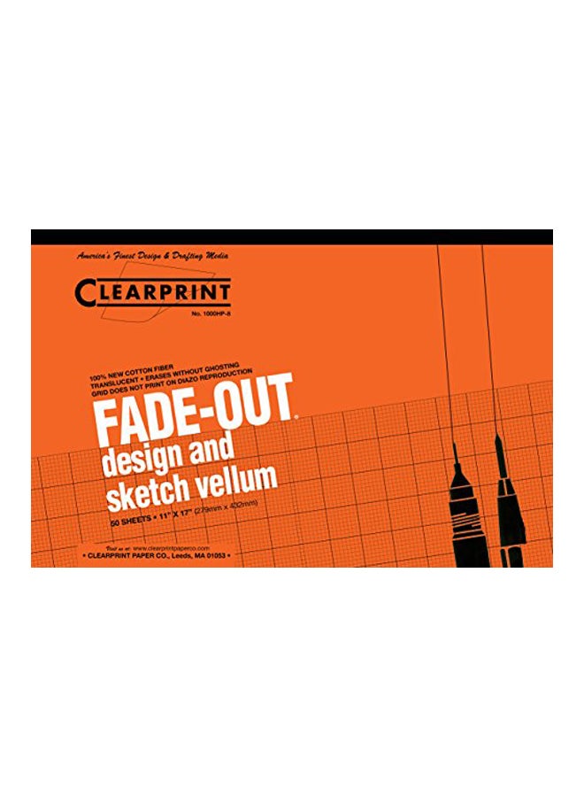 Clearprint 50-Piece Pad With Printed Fade-Out Grid Brown  - Image 1