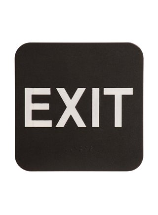 لافتة مطبوعة بكلمة Exit أسود/أبيض - v1552924228/N22191319A_1