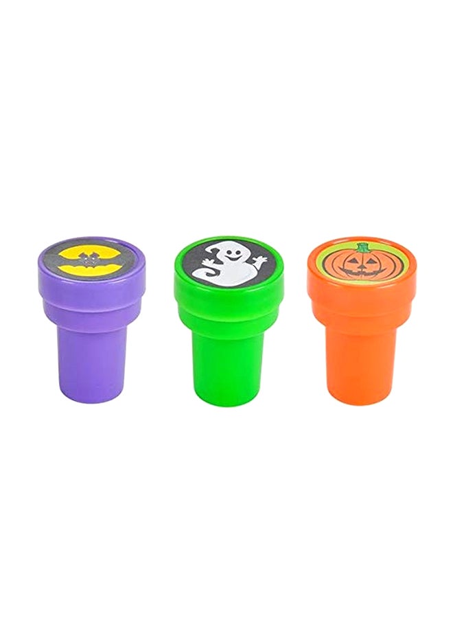 Rhode Island Novelty - 24-Piece Halloween Stamp Set Orange/Blue/Green - Image 1