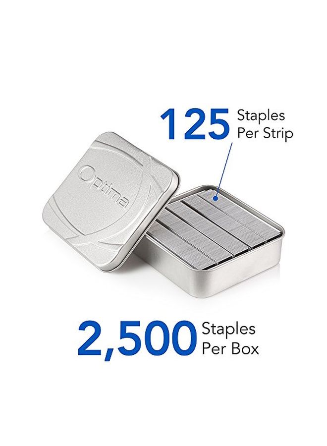 سوينج لين دبابيس للدباسة أوبتيما بطرف مدبب 2500 قطعة فضي - Image 2