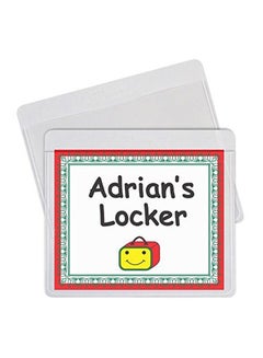C-Line 25-Piece Self-Adhesive Labeling Pockets With Inserts White/Red/Green  - Image 1