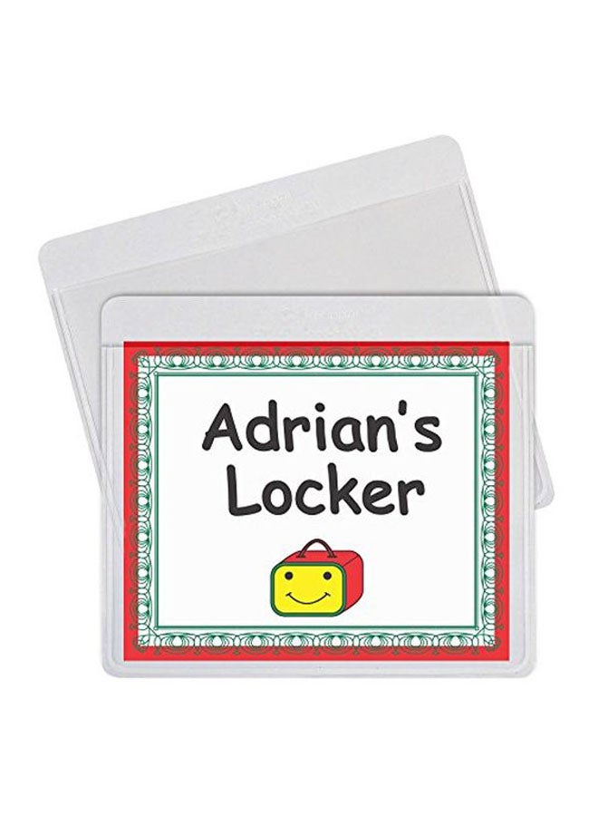C-Line - 25-Piece Self-Adhesive Labeling Pockets With Inserts White/Red/Green - Image 1