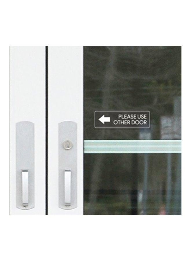 Sutter Signs 2-Piece Please Use Other Door Sticker Set Black/White - Image 3