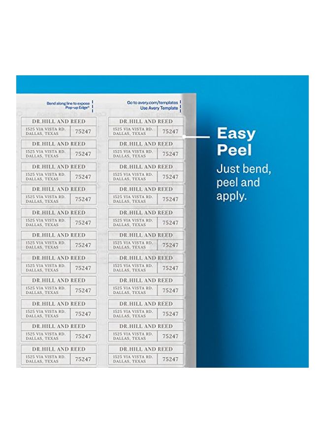 AVERY 800-Piece Frosted Return Address Labels For Laser Printers Clear - Image 2