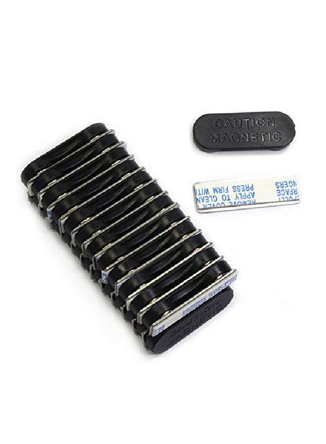 CMS MAGNETICS 100-Piece Name Badge Magnets Black/Silver - Image 2