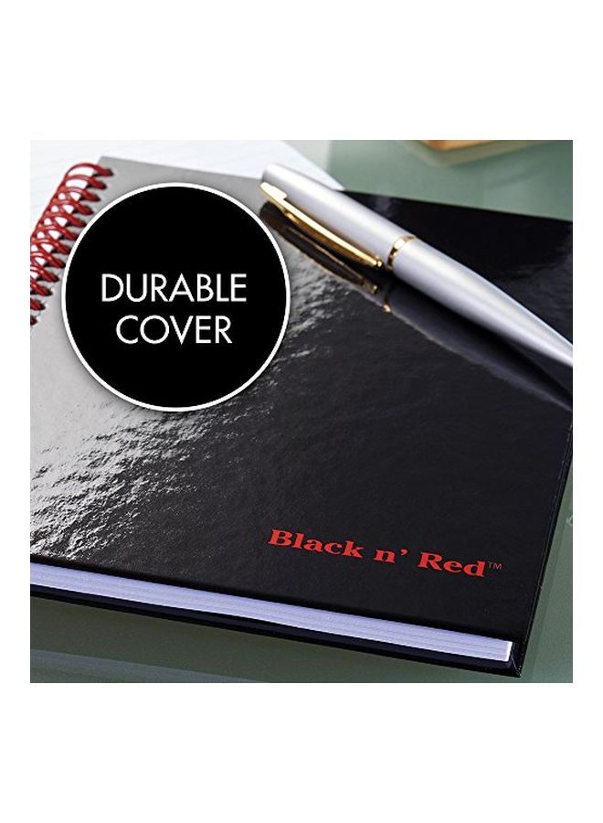 بلاك آند ريد دفتر ملاحظات بسلك حلزوني وغلاف مقوى أسود/أحمر - Image 2