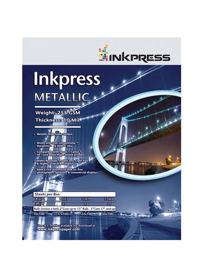 إنك بريس أوراق معدنية لامعة من 50 صفحة
