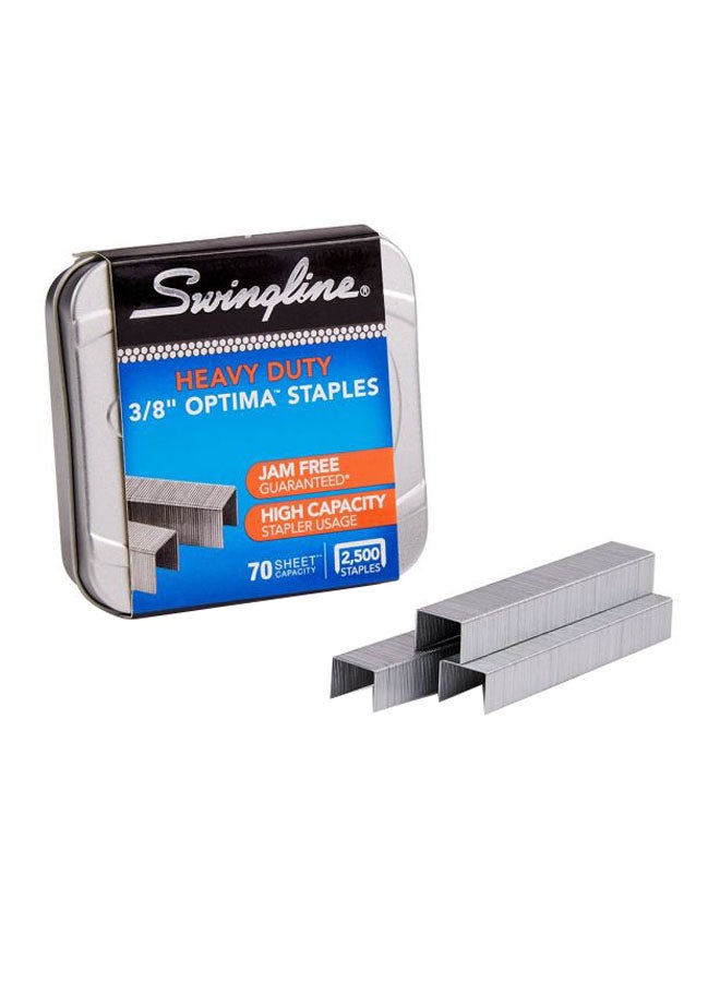 سوينج لين دبابيس للدباسة أوبتيما بطرف مدبب 2500 قطعة فضي - Image 1