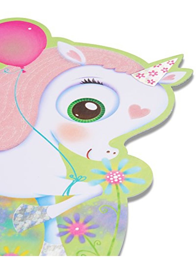 آميريكان جريتنغز بطاقة عيد ميلاد مزينة بصورة يونيكورن - Image 3