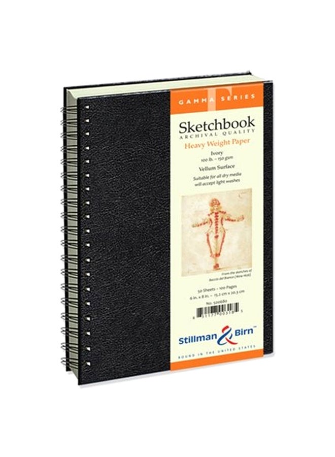 50-Sheet Wirebound Sketchbook Black/Beige/Orange - v1552924275/N22191393A_1