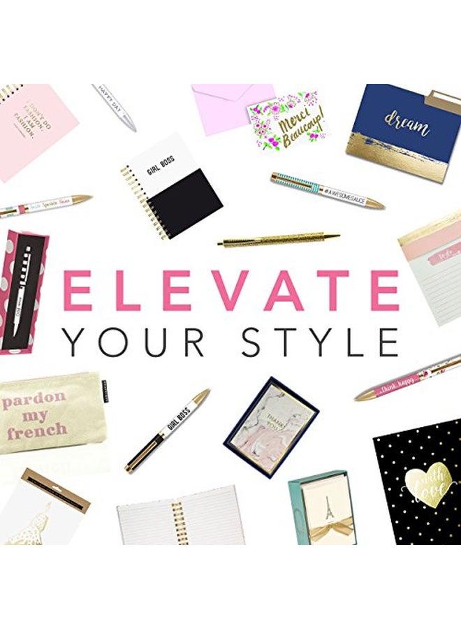 Graphique 50-Piece Note Card Sets White/Pink/Black - Image 4