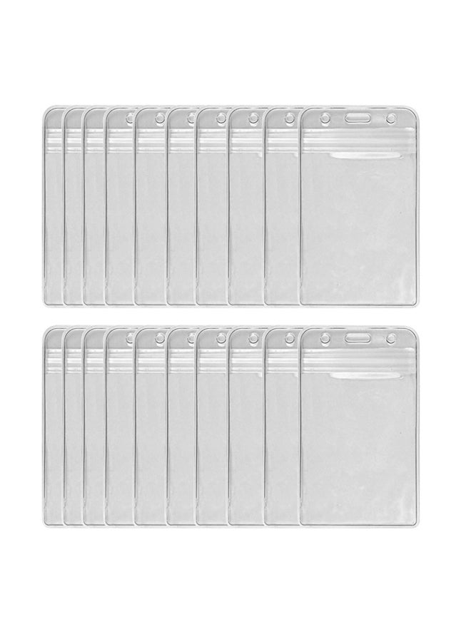 HOSL 100-Piece Badge ID Card Holder Clear  - Image 1
